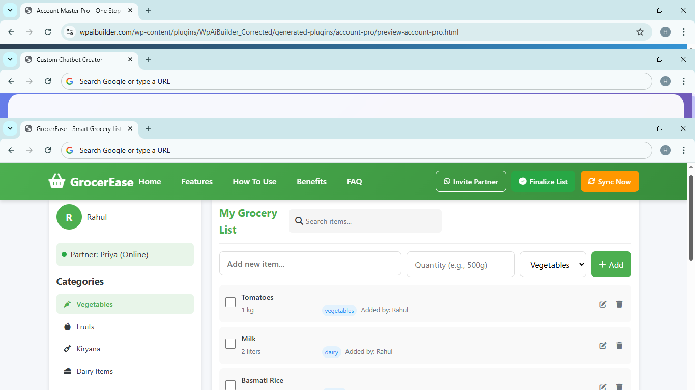 Grocery List Maker Software 
