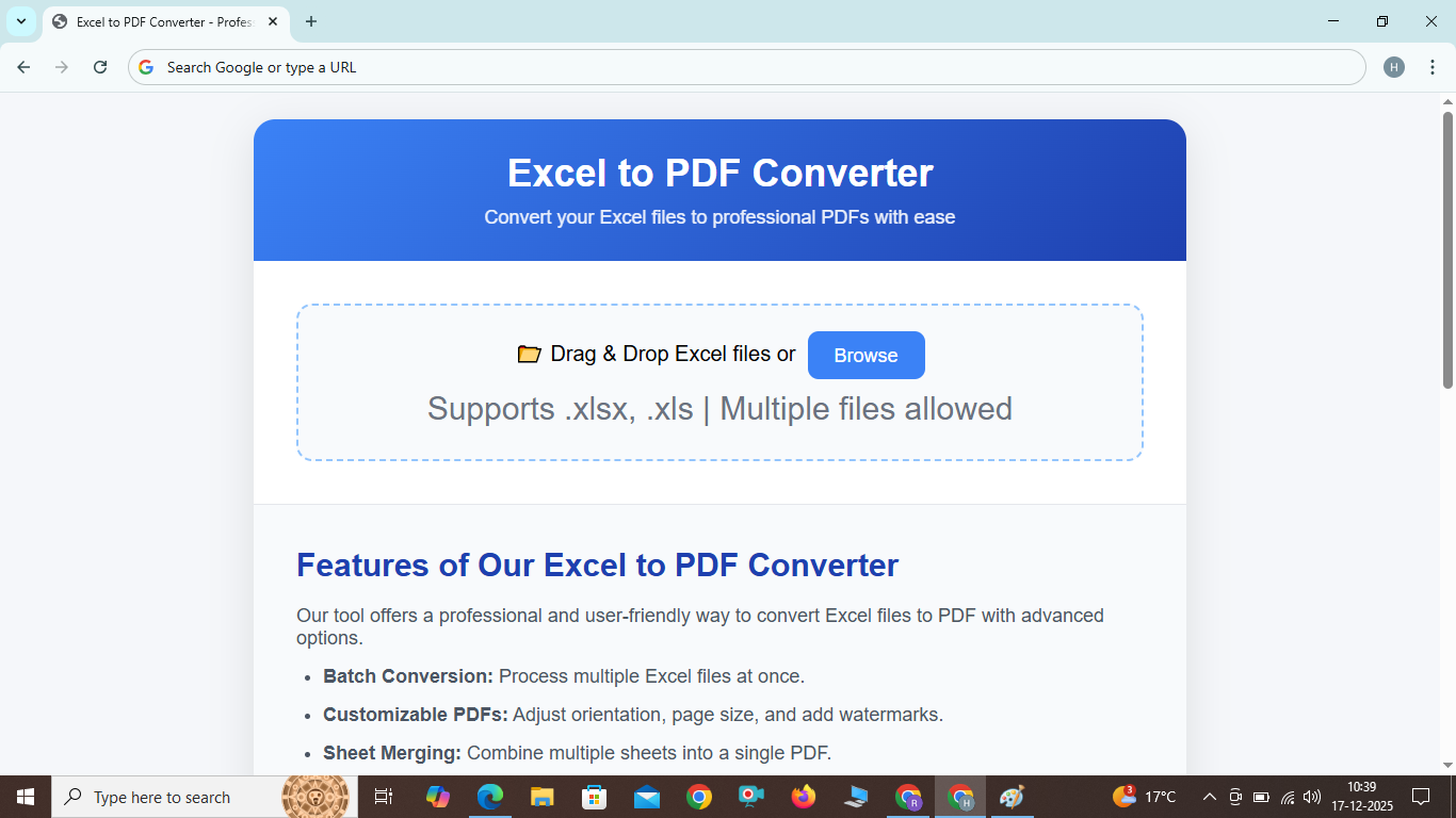 Excel To Pdf Converter 