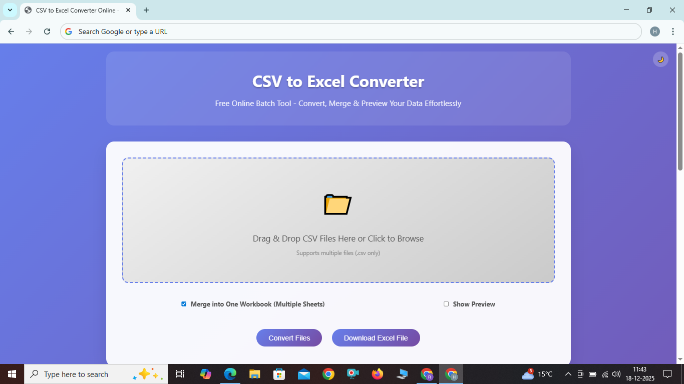 CSV to EXCEL Converter Software 