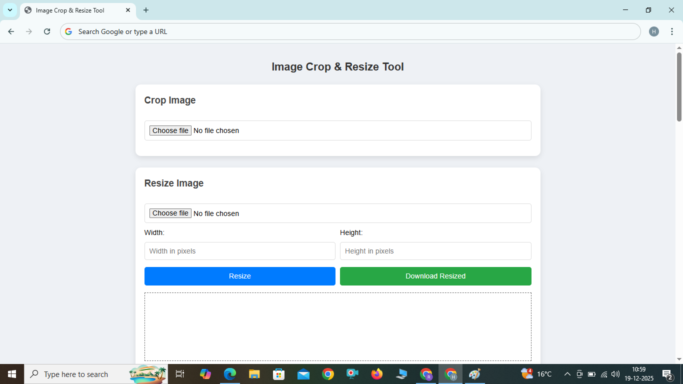 Image Crop & Resize Image 