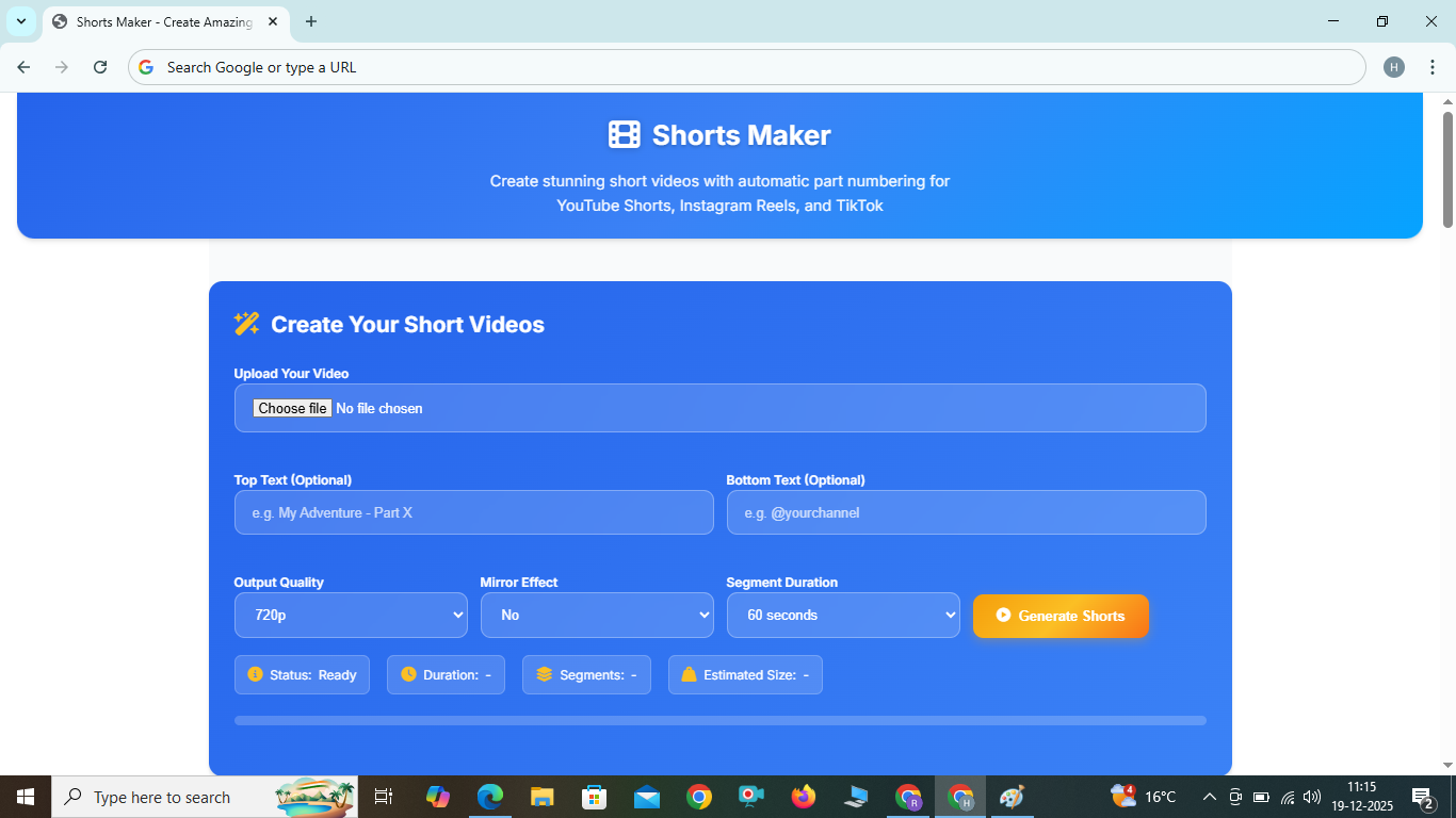 SHorts maker , long video to short maker