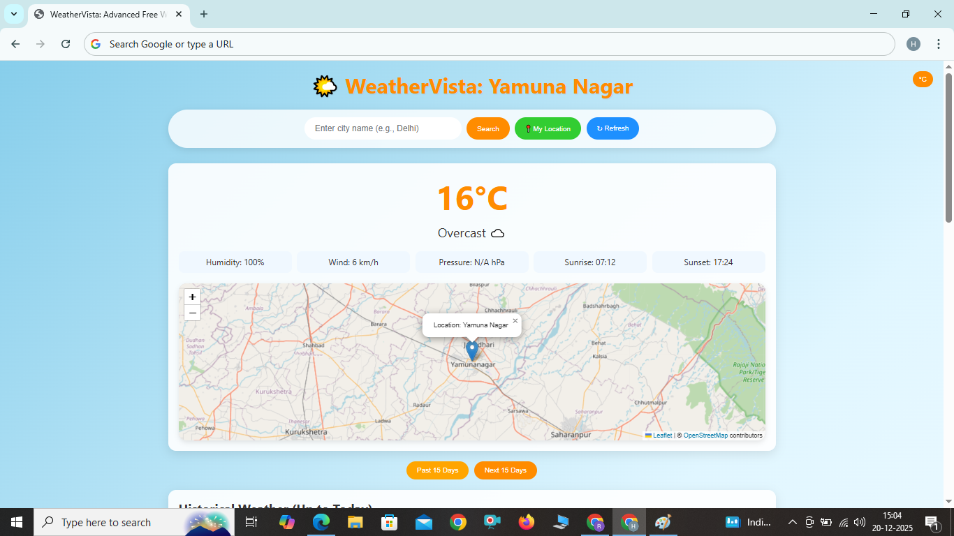weather forcast , location based weather software 