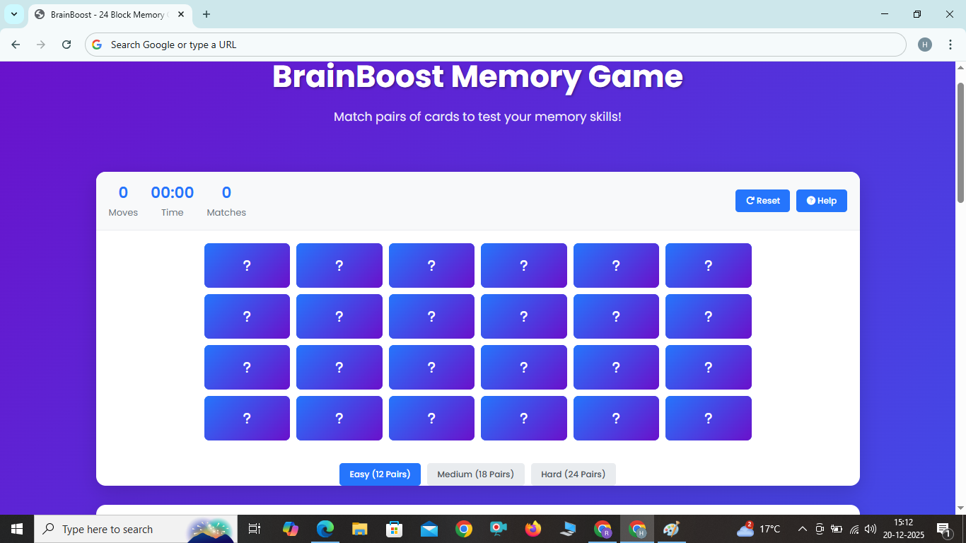 Memory Game , Brain Booster 
