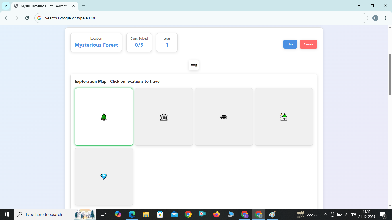 Mystic Treasure Hunt Game 