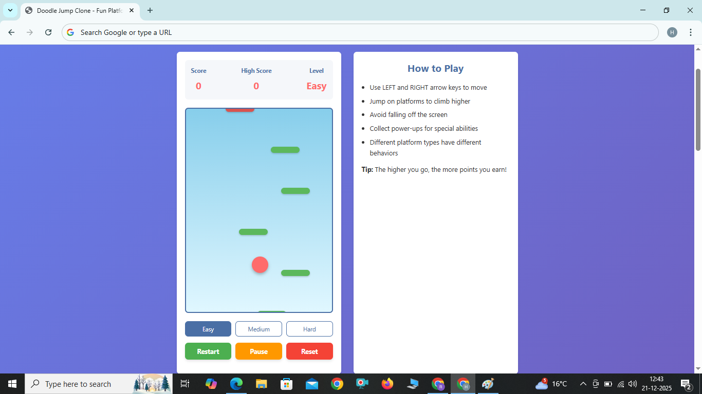 Doodle Jump Game Software 