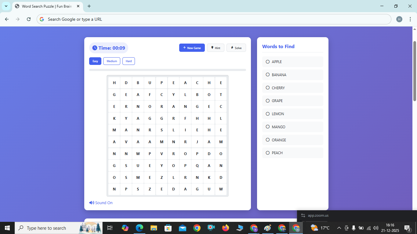Word Search Puzzle Game 
