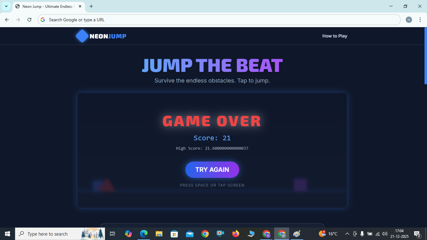Endless Jumper , Neonjump game 