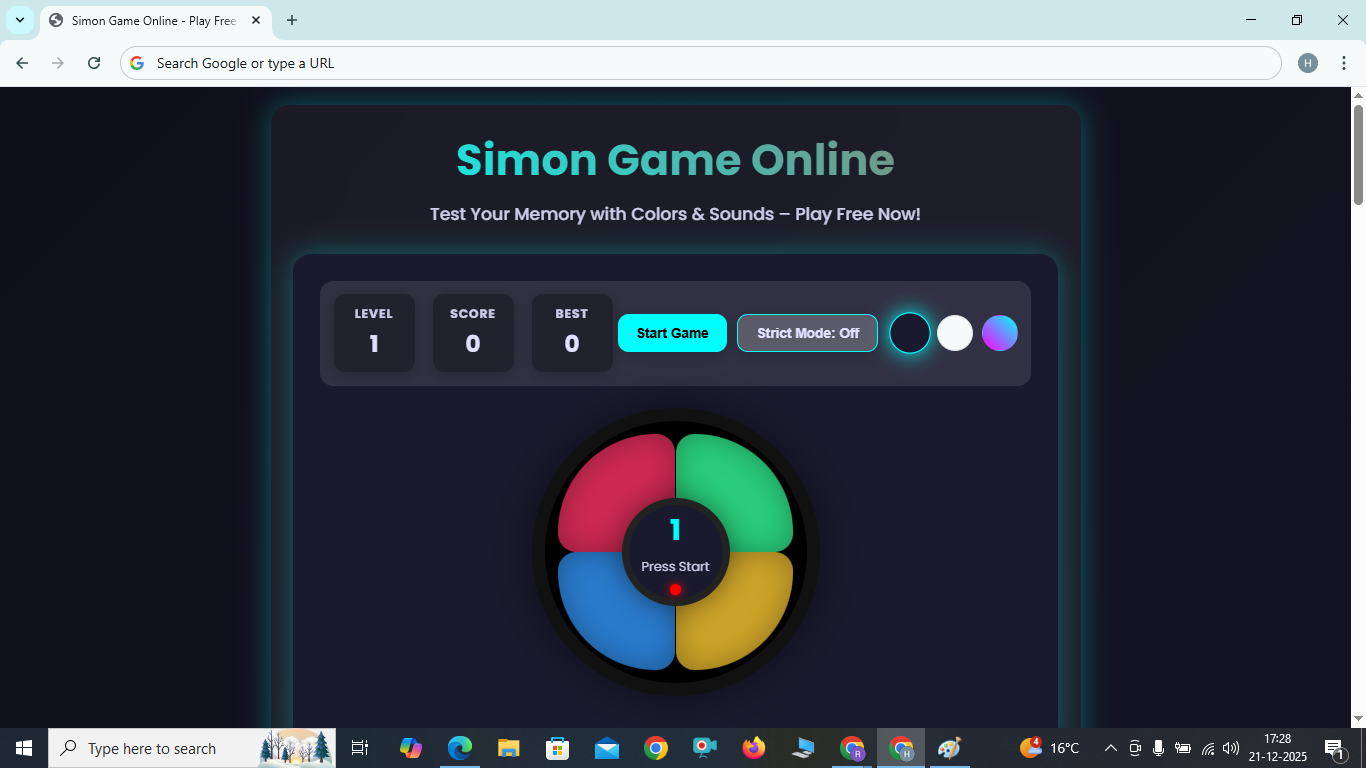 Simon Game Software 