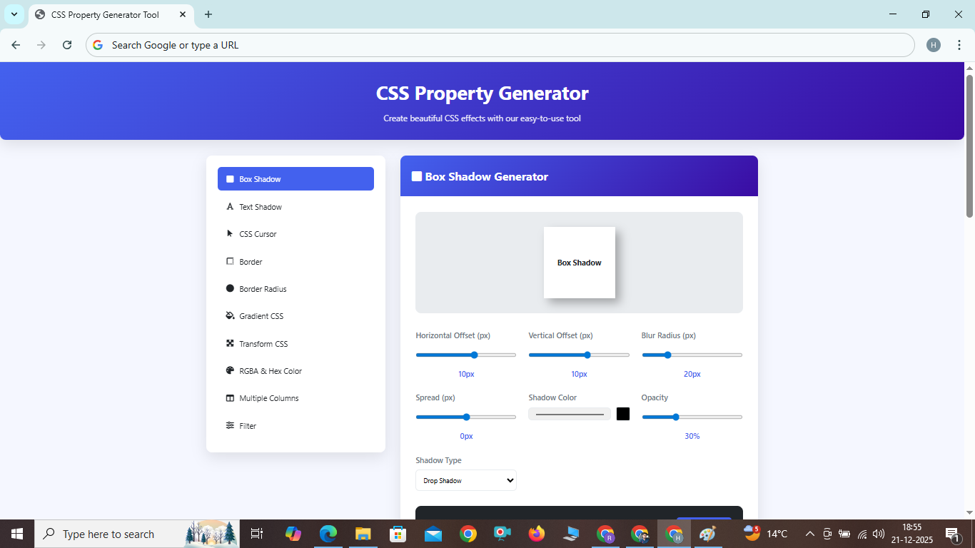 CSS GENERATOR SOFTWARE 