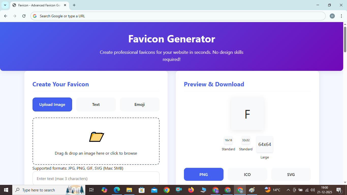 FAVICON GENERATOR Software 