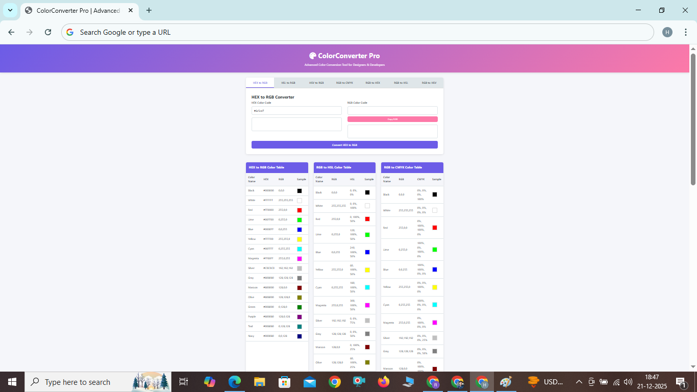 COLOR CONVERTER PRO , COLOR CONVERTER SOFTWARE 