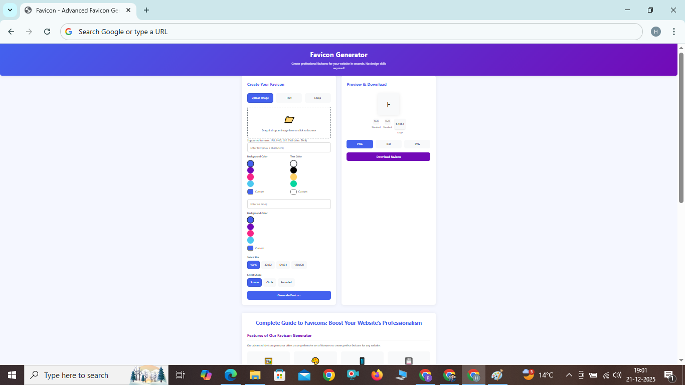FAVICON GENERATOR Software 