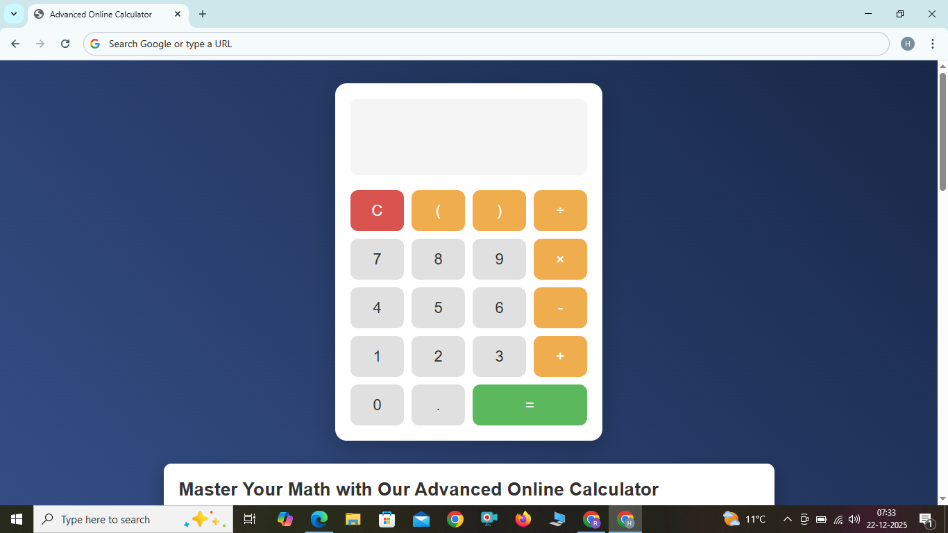 SIMPLE DIGITAL CALCULATOR