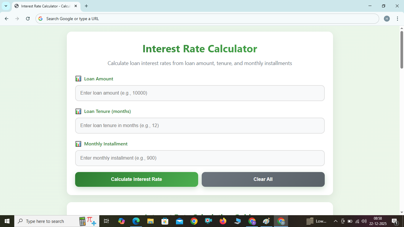 Interest Rate Calculator