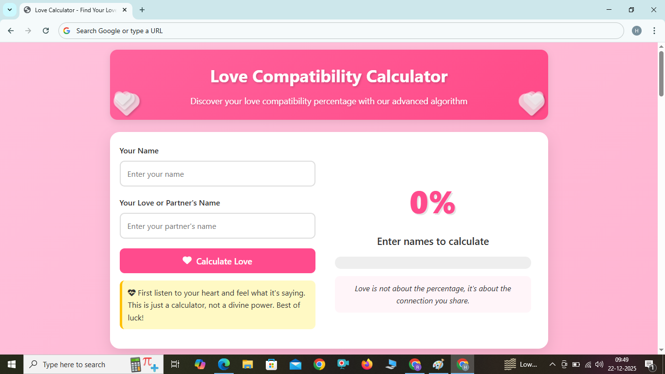 LOVE CALCULATOR
