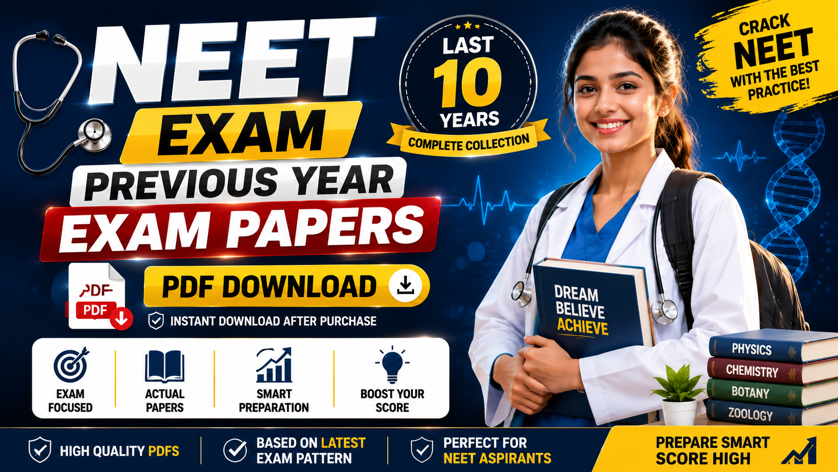 NEET Exam Previous Year Exam Paper PDF Download -Last 10 Year 