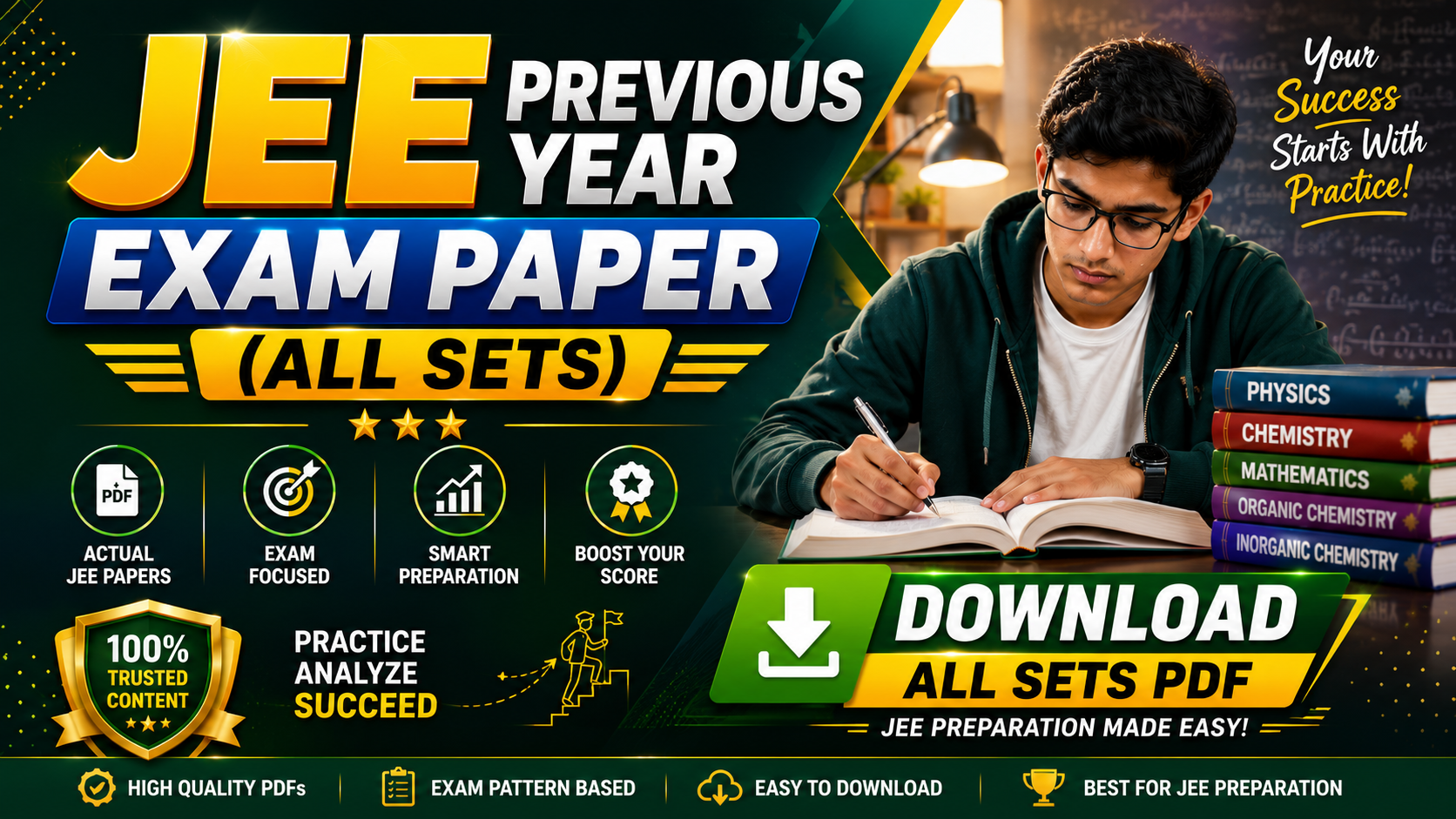 JEE previous (last 10 year )year exam papers PDF download- JEE previous year all exam Pdf download 